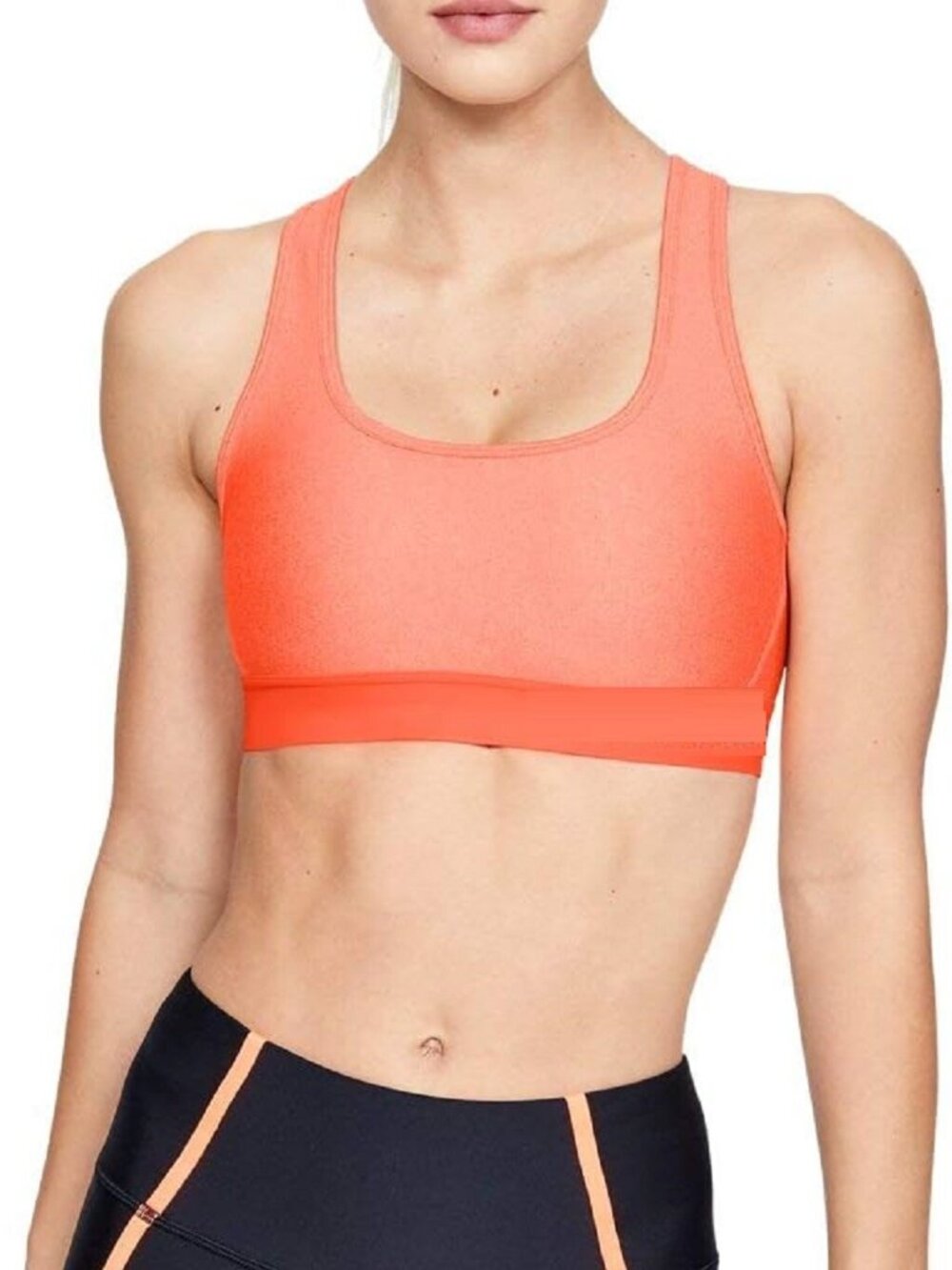 Under Armour Womens Activewear Heathered Cross Back Medium Support Compression S